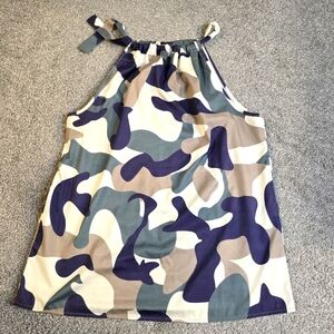 Camo Tie Strap Silky Size Medium Tank
